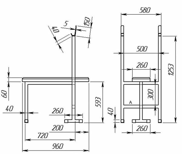 Станок для жима лежа чертеж