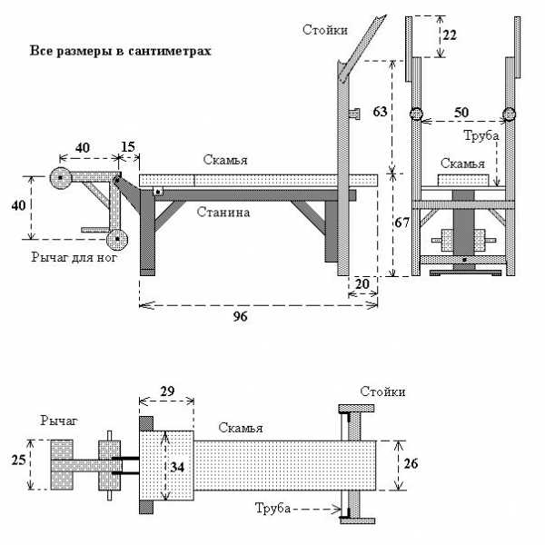 Скамья для пресса своими руками чертежи